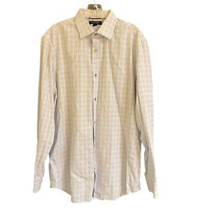 BANANA REPUBLIC MEN'S PLAID NON IRON SLIM FIT LONG SLEEVE SHIRT SZ‎ XL  17-17.5